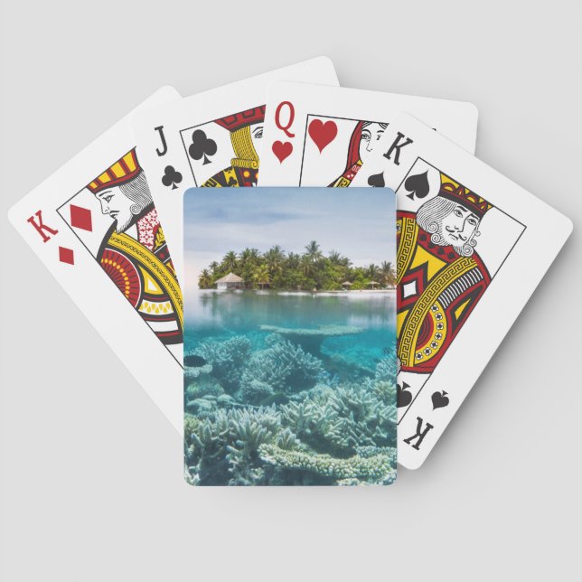 Tropiska stränder | Ari Afee Maldives Casinokort (Baksidan)