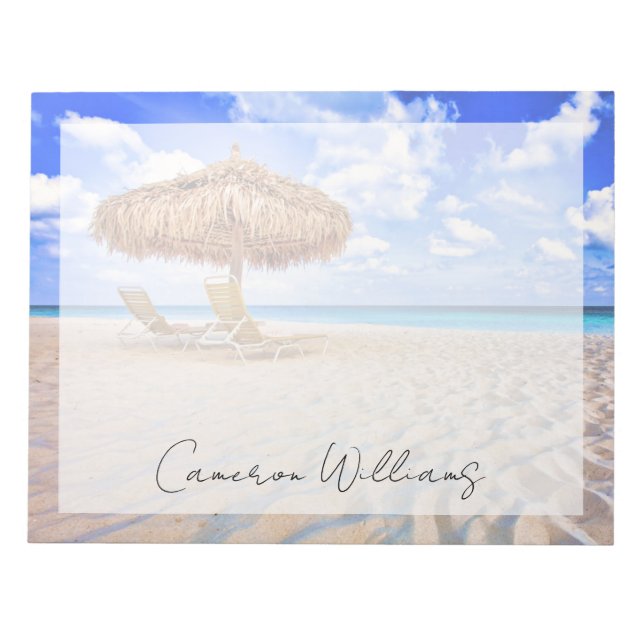Tropiska stränder | Aruba Sandy Beach Anteckningsblock (Framsida)