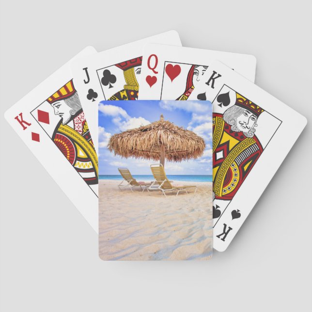 Tropiska stränder | Aruba Sandy Beach Casinokort (Baksidan)