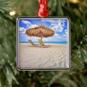 Tropiska stränder Aruba Sandy Beach Julgransprydnad Metall