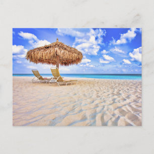 Tropiska stränder   Aruba Sandy Beach Vykort