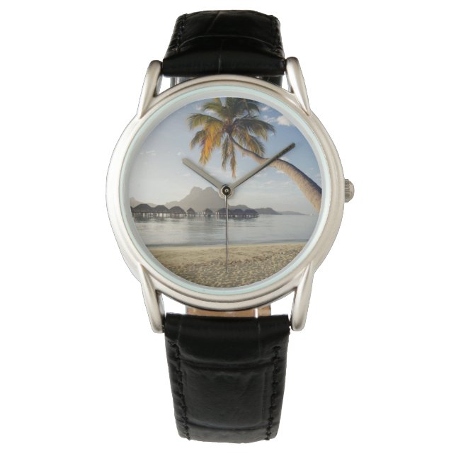 Tropiska stränder | Beach Huts, Bora Bora Armbandsur (Framsida)