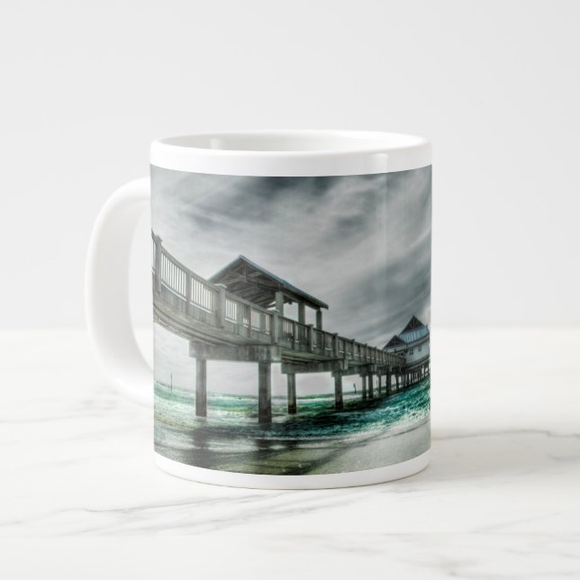 Tropiska stränder | Clearwater Florida Jumbo Mugg (Framsida vänster)