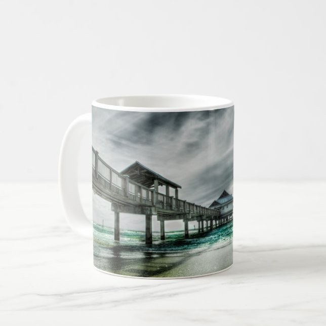 Tropiska stränder | Clearwater Florida Kaffemugg (Framsida vänster)