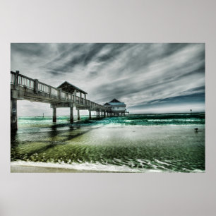 Tropiska stränder Clearwater Florida Poster