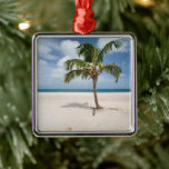 Tropiska stränder | Eagle Beach, Aruba Julgransprydnad Metall<br><div class="desc">Det här fotot från fantastisk Getty Bilder har ensamt handflatan på den vita sanden i Eagle Beach,  Aruba</div>