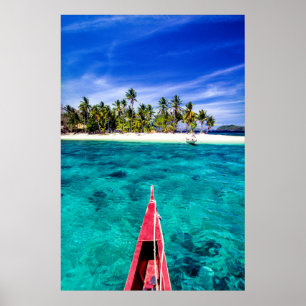Tropiska stränder El Nido, Filippinerna, Palawan Poster