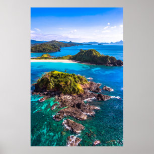 Tropiska stränder El Nido Phillipines Poster