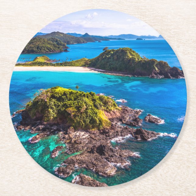 Tropiska stränder | El Nido Phillipines Underlägg Papper Rund (Framsidan)
