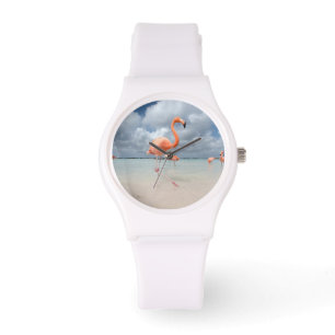 Tropiska stränder Flamingos Beach, Aruba Armbandsur