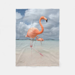 Tropiska stränder Flamingos Beach, Aruba Fleecefilt