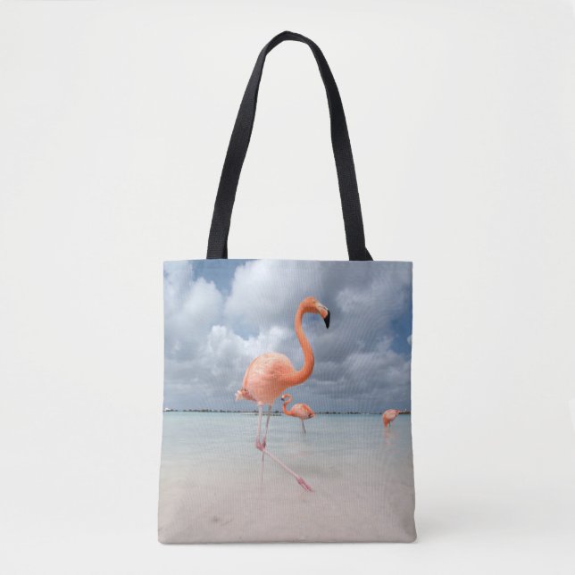 Tropiska stränder | Flamingos Beach, Aruba Tygkasse (Framsida)