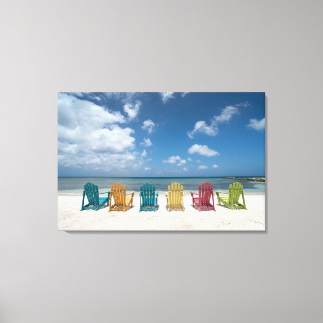 Tropiska stränder | Handflatan Beach, Aruba Canvastryck (Framsida)
