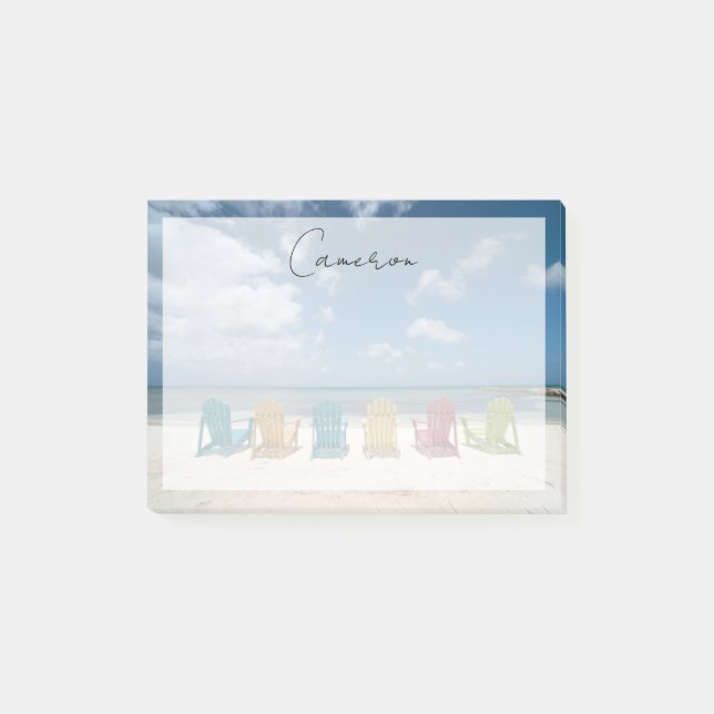 Tropiska stränder | Handflatan Beach, Aruba Post-it Block (Framsida)