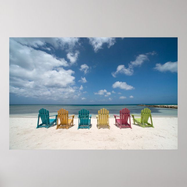 Tropiska stränder | Handflatan Beach, Aruba Poster (Framsidan)