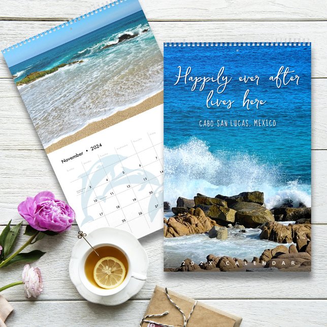 Tropiska stränder i Cabo San Lucas Mexiko En sida Kalender (Skapare uppladdad)