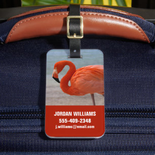 Tropiska stränder Karibien Flamingo, Aruba Bagagebricka