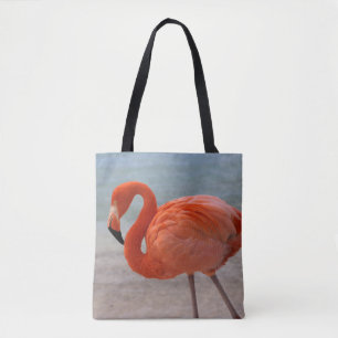 Tropiska stränder Karibien Flamingo, Aruba Tygkasse