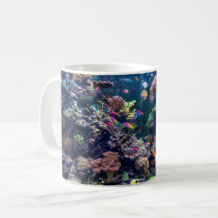 Tropiska stränder Korallrev under vatten Kaffemugg