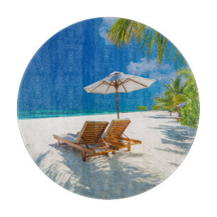 Tropiska stränder Lounge Chairs Beach, Bora Bora