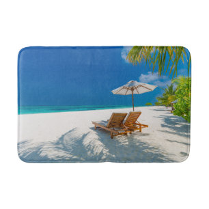 Tropiska stränder Lounge Chairs Beach, Bora Bora Badrumsmatta