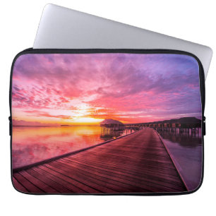 Tropiska stränder Maldiverna Sunset Laptop Fodral