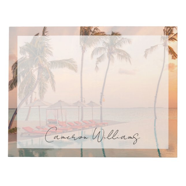 Tropiska stränder | Maldiverna Tropical Beach & Ba Anteckningsblock (Framsida)