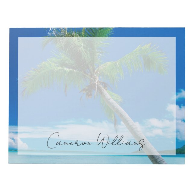 Tropiska stränder | Motu Tofari Beach, Bora Bora Anteckningsblock (Framsida)