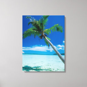 Tropiska stränder Motu Tofari Beach, Bora Bora Canvastryck