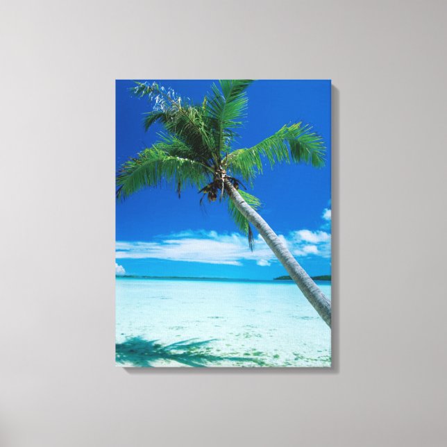 Tropiska stränder | Motu Tofari Beach, Bora Bora Canvastryck (Framsida)