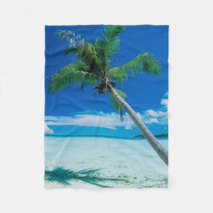 Tropiska stränder Motu Tofari Beach, Bora Bora Fleecefilt