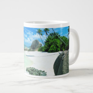 Tropiska stränder ön La Digue Jumbo Mugg