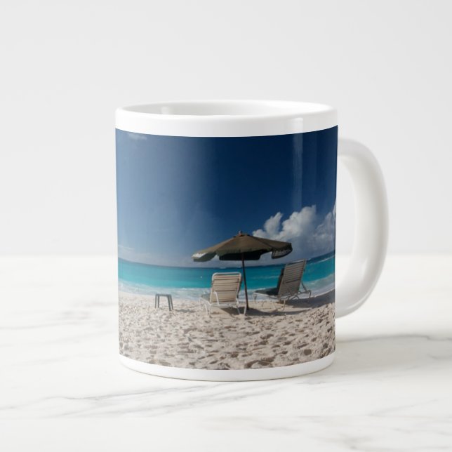 Tropiska stränder | Sandy Beach, Anguilla Jumbo Mugg (Framsida höger)