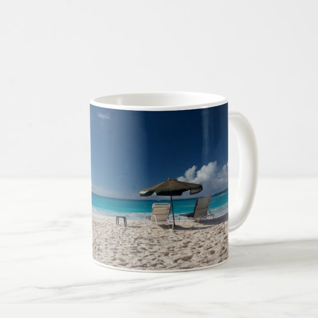 Tropiska stränder | Sandy Beach, Anguilla Kaffemugg (Framsida höger)