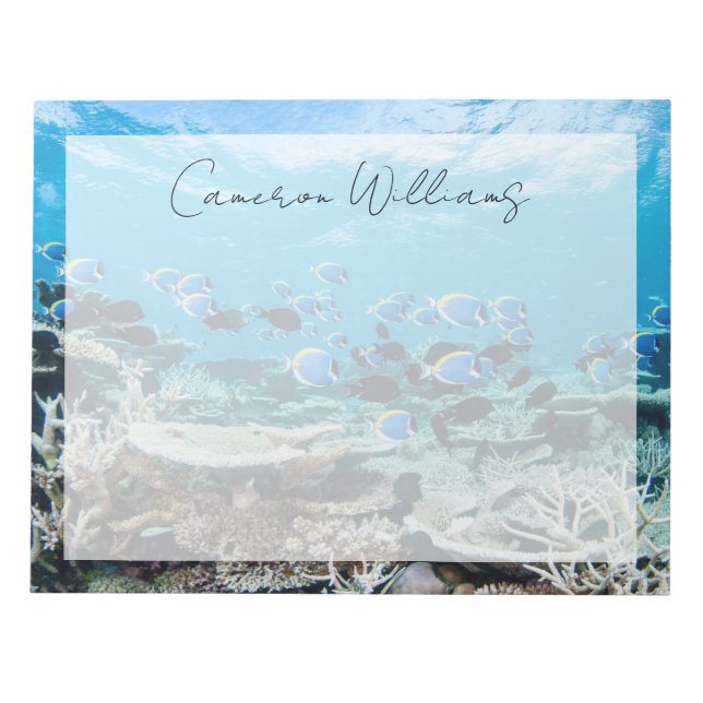 Tropiska stränder | Sturgeon Bland Coral Anteckningsblock (Framsida)