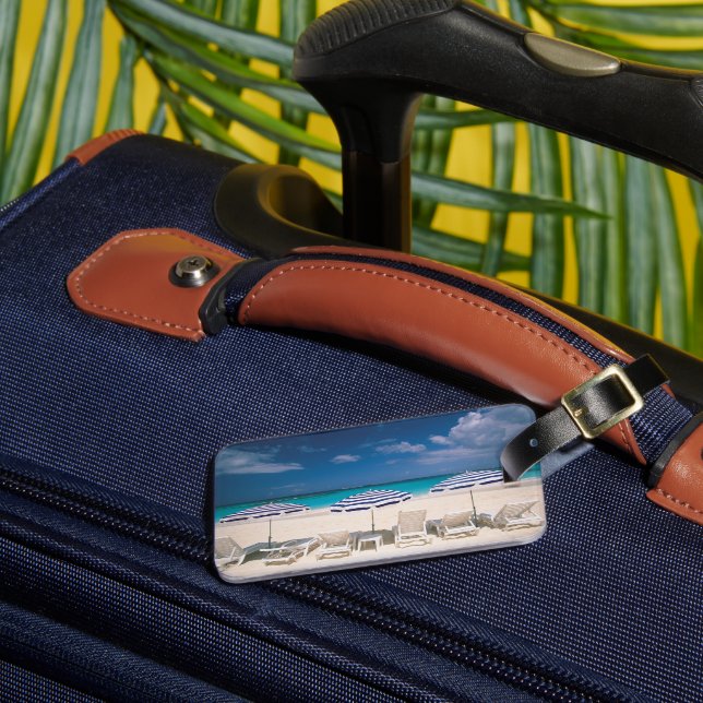 Tropiska stränder | Tropisk persiko Anguilla Bagagebricka (Framsida Insitu 3)