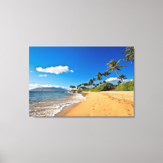 Tropiska stränder | Wailea, Maui, Hawaii Canvastryck (Framsida)