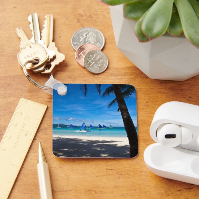 Tropiska stränder | White Beach Boracay Filippiner Nyckelring (Skrivbord)