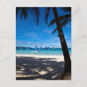 Tropiska stränder White Beach Boracay Filippiner Vykort
