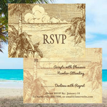 Tropiska strandetsningar rustika svarsbrev