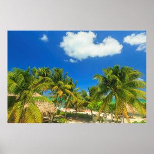 Tropiska strandorten Belize Poster