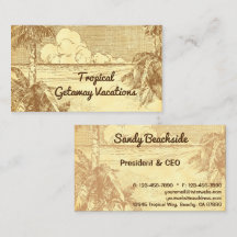 Tropiska strandpalmer Vintagekonst Anpassad