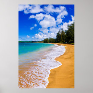 Tropiska strandparadis, Hawaii Poster