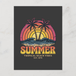 Tropiska strandvibbar - sommarlovssemester  helg vykort