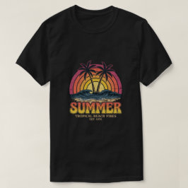 Tropiska strandvibbar - sommarlovssemester  t shirt