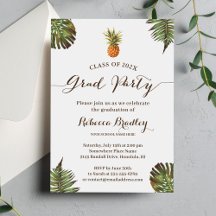 Tropiska Studentfesten Luau Pineapple Löv
