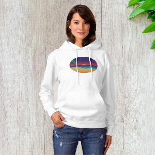 Tropiska sunset Beach Handflatan Löv Ocean Vinkara T Shirt