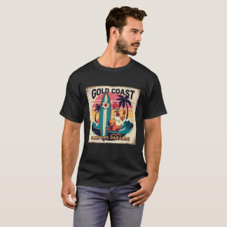 Tropiska Surfan Vibes - Retro Tupp & Waveboard T- T Shirt