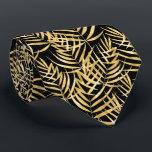 Tropiska svarta guld vid Träd Slips<br><div class="desc">Tropiska fronder vid träd i guld på svart botten (eller färg), denna manar halshögda är coola för kontoret, en natt i staden, en bröllop, för brudgummen eller marskalkarna eller handflatan som gåva till ge, make, broder eller bästa vän. Gör en påstående! Mer design i vår butik.</div>