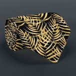 Tropiska svarta guld vid Träd Slips<br><div class="desc">Tropiska fronder vid träd i guld på svart botten (eller färg),  denna manar halshögda är coola för kontoret,  en natt i staden,  en bröllop,  för brudgummen eller marskalkarna eller handflatan som gåva till ge,  make,  broder eller bästa vän. Gör en påstående! Mer design i vår butik.</div>